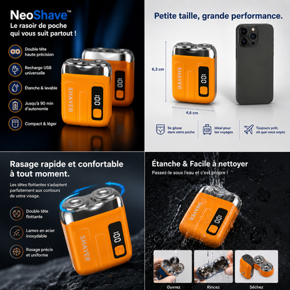 NeoShave™ – Le rasoir de secours premium que tout homme élégant devrait avoir sur lui."